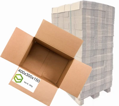 400x300x150 G 3w KARTON KLAPOWY PUDŁO PUDEŁKO TEKTUROWE paleta 1280szt